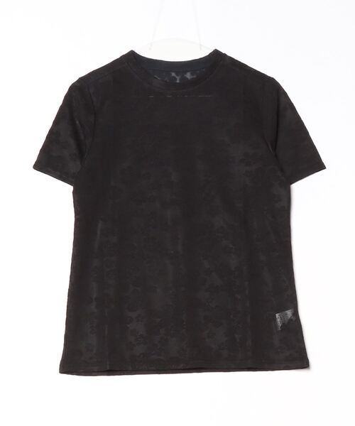 Per sist ence(パーシエンス)の「フラワーシアーレース半袖トップス(Tシャツ/カットソー・レディース・ホワイト/ブラック・ONE SIZE)」の13枚目の写真