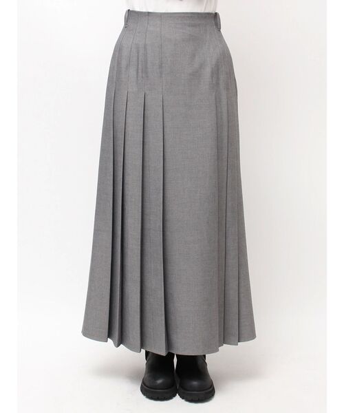 CALNAMUR（カルナムール）の「ランダムプリーツロングスカート（スカート・レディース・チャコールグレー/ライトグレー・FREE/SMALL/MEDIUM）」の5枚目の写真