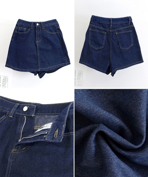 Miniministore(ミニミニストア)の「デニムスカパンハイウエストショートパンツ(デニムパンツ・レディース・インディゴブルー・XL/M/L/S)」の11枚目の写真