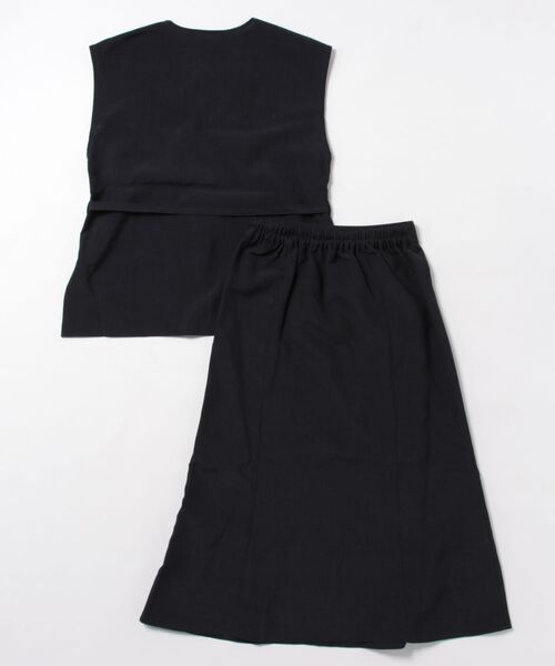 ketty（ケティ）の「麻調セットアップアンサンブル≪手洗い可能≫（ワンピース・レディース・ベージュ/ライトグレー/ネイビー・M）」の4枚目の写真