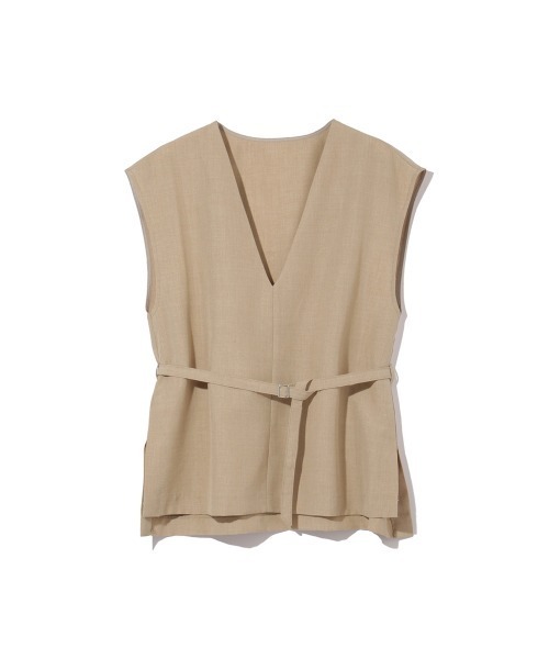 ketty（ケティ）の「麻調セットアップアンサンブル≪手洗い可能≫（ワンピース・レディース・ベージュ/ライトグレー/ネイビー・M）」の5枚目の写真