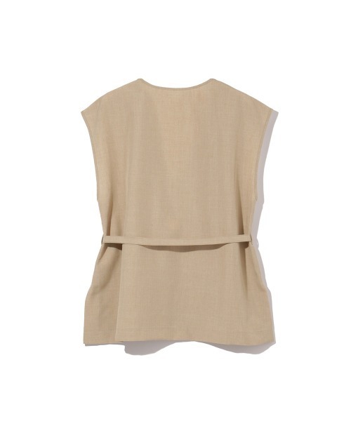 ketty（ケティ）の「麻調セットアップアンサンブル≪手洗い可能≫（ワンピース・レディース・ベージュ/ライトグレー/ネイビー・M）」の6枚目の写真