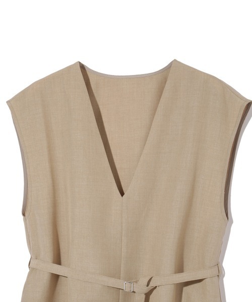 ketty（ケティ）の「麻調セットアップアンサンブル≪手洗い可能≫（ワンピース・レディース・ベージュ/ライトグレー/ネイビー・M）」の7枚目の写真