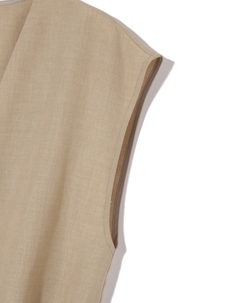 ketty（ケティ）の「麻調セットアップアンサンブル≪手洗い可能≫（ワンピース・レディース・ベージュ/ライトグレー/ネイビー・M）」の8枚目の写真