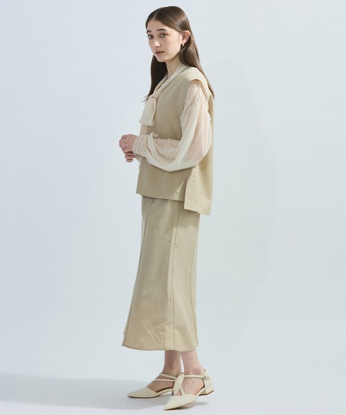 ketty（ケティ）の「麻調セットアップアンサンブル≪手洗い可能≫（ワンピース・レディース・ベージュ/ライトグレー/ネイビー・M）」の17枚目の写真