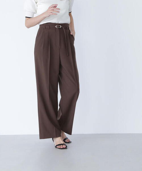 NATURAL BEAUTY BASIC（ナチュラルビューティーベーシック）の「◇メタルバックルベルテッドワイドパンツ（その他パンツ・レディース・ブラック/ベージュ/ブラウン・SMALL/MEDIUM/P/S）」の6枚目の写真