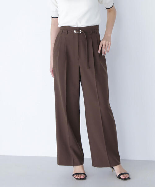 NATURAL BEAUTY BASIC（ナチュラルビューティーベーシック）の「◇メタルバックルベルテッドワイドパンツ（その他パンツ・レディース・ブラック/ベージュ/ブラウン・SMALL/MEDIUM/P/S）」の7枚目の写真