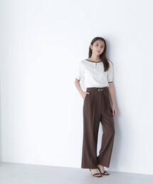 NATURAL BEAUTY BASIC | ◇メタルバックルベルテッドワイドパンツ(その他パンツ)