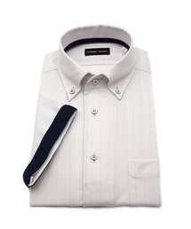 HARUYAMA（ハルヤマ）の「【KATHARINE E HAMNETT-キャサリン・イー・ハムネット-】半袖 ワイシャツ ワンピースカラー ボタンダウン 360°ストレッチ 吸水速乾 チェック（ビジネスシャツ）」