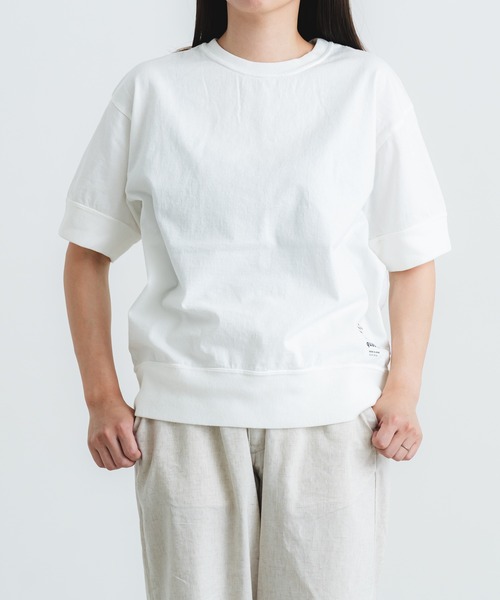 45R度詰天竺の908オーシャンクルーネックTシャツ 影色納戸サイズ１ポケット 45R（フォーティファイブアール）| 天竺の908オーシャンTシャツ（45草