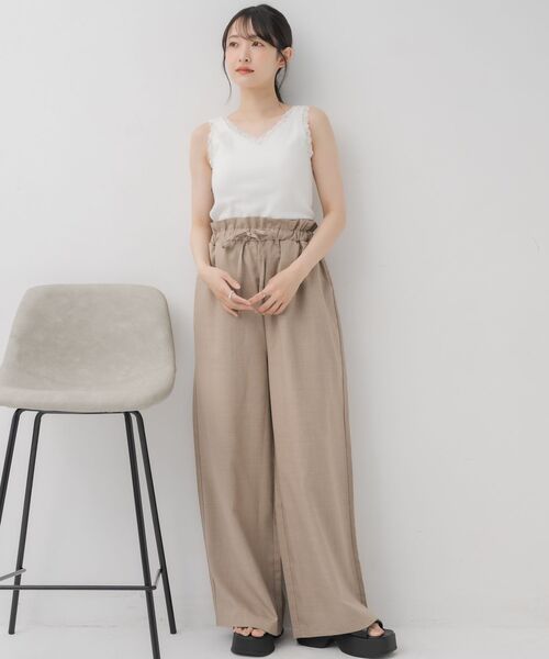 RETRO GIRL（レトロガール）の「カップ付レースタンク（タンクトップ・レディース・ライトグレー/ブラック/オフホワイト・FREE）」の17枚目の写真