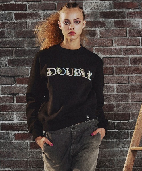 DOUBLE STANDARD CLOTHING(ダブルスタンダードクロージング)の「ダンボールロゴニット(ニット/セーター・レディース・ベージュ/ブラック・FREE)」の2枚目の写真