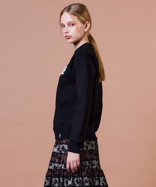 DOUBLE STANDARD CLOTHING(ダブルスタンダードクロージング)の「ダンボールロゴニット(ニット/セーター・レディース・ベージュ/ブラック・FREE)」の7枚目の写真