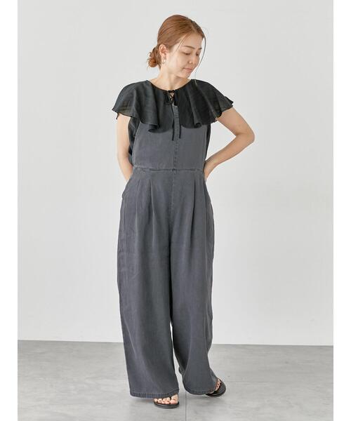 Lugnoncure（ルノンキュール）の「デニムサロペット（サロペット/オーバーオール・レディース・ブラック/ネイビー・F）」の6枚目の写真