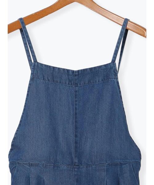 Lugnoncure（ルノンキュール）の「デニムサロペット（サロペット/オーバーオール・レディース・ブラック/ネイビー・F）」の12枚目の写真