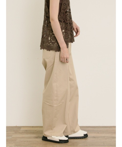 Samansa Mos2(サマンサ モスモス)の「ワイドエッグチノパンツ(チノパンツ・レディース・ブラウン/ライトベージュ・マルチサイズ)」の15枚目の写真