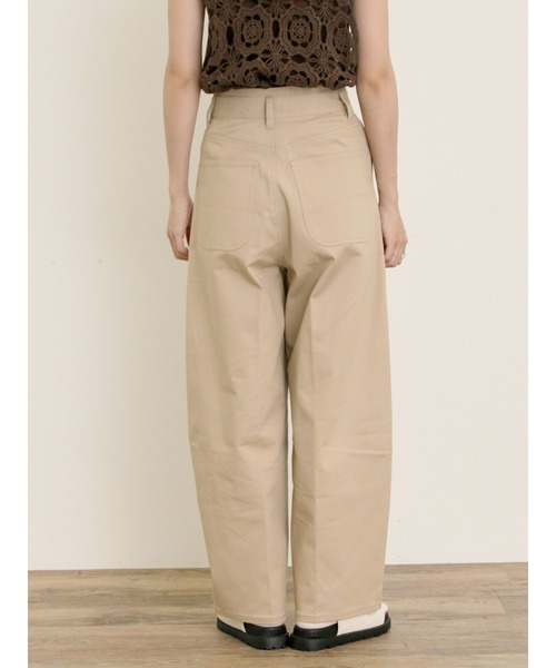 Samansa Mos2(サマンサ モスモス)の「ワイドエッグチノパンツ(チノパンツ・レディース・ブラウン/ライトベージュ・マルチサイズ)」の6枚目の写真