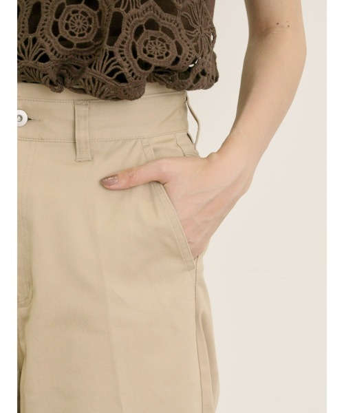 Samansa Mos2(サマンサ モスモス)の「ワイドエッグチノパンツ(チノパンツ・レディース・ブラウン/ライトベージュ・マルチサイズ)」の8枚目の写真