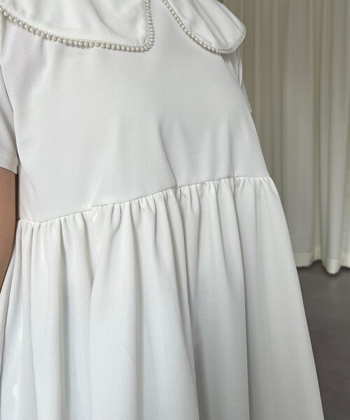 prose verse（プロズヴェール）の「パールカラーペプラムトップス（Tシャツ/カットソー・レディース・ブラック/オフホワイト・LARGE/MEDIUM）」の7枚目の写真