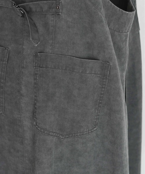 Eimee Law（エイミーロウ）の「バイオ加工 フロントZIP ジャンスカ（ジャンパースカート・レディース・スミクロ/オリーブ・FREE）」の10枚目の写真