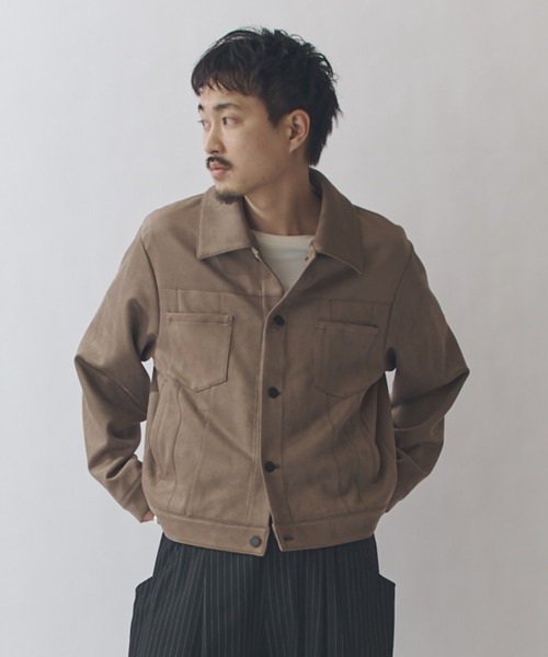 フェイクスウェード トラッカージャケット（ブルゾン）｜Lui's（ルイス