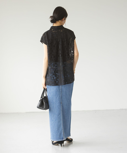 Noble（ノーブル）の「【洗える】ボタニカルレースフレンチ