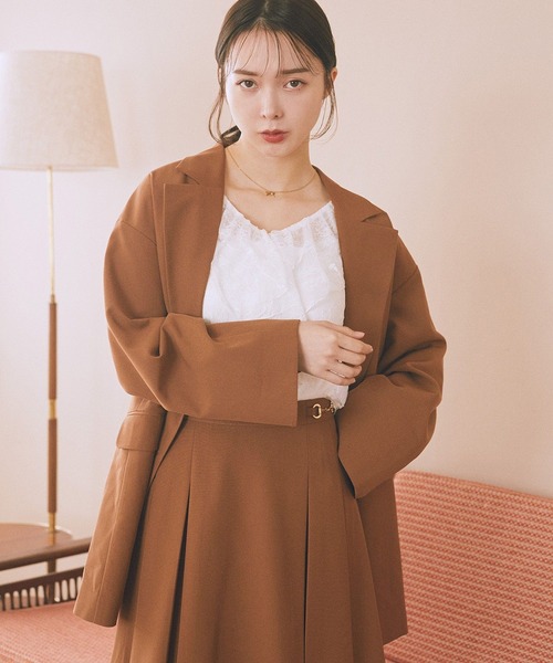 earth music&ecology（アースミュージックアンドエコロジー）の「BIGジャケット（テーラードジャケット・レディース・ライトブラウン/ブラウン系その他4/ブラック・FREE）」の4枚目の写真