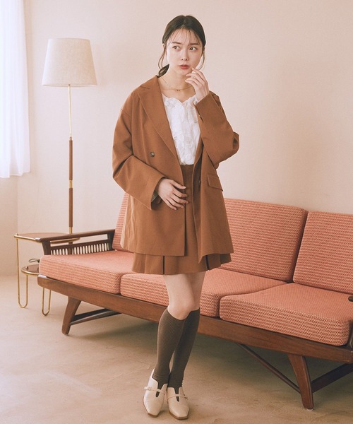 earth music&ecology（アースミュージックアンドエコロジー）の「BIGジャケット（テーラードジャケット・レディース・ライトブラウン/ブラウン系その他4/ブラック・FREE）」の6枚目の写真