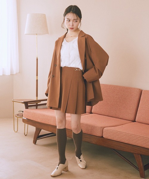 earth music&ecology（アースミュージックアンドエコロジー）の「BIGジャケット（テーラードジャケット・レディース・ライトブラウン/ブラウン系その他4/ブラック・FREE）」の7枚目の写真