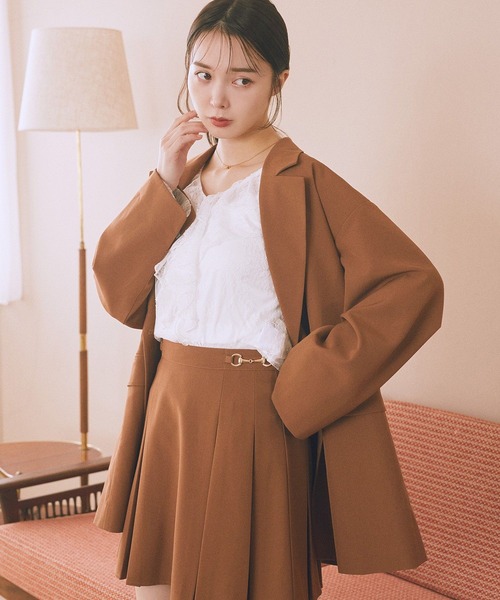 earth music&ecology（アースミュージックアンドエコロジー）の「BIGジャケット（テーラードジャケット・レディース・ライトブラウン/ブラウン系その他4/ブラック・FREE）」の5枚目の写真