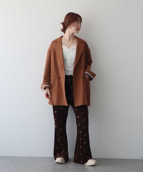 earth music&ecology（アースミュージックアンドエコロジー）の「BIGジャケット（テーラードジャケット・レディース・ライトブラウン/ブラウン系その他4/ブラック・FREE）」の14枚目の写真