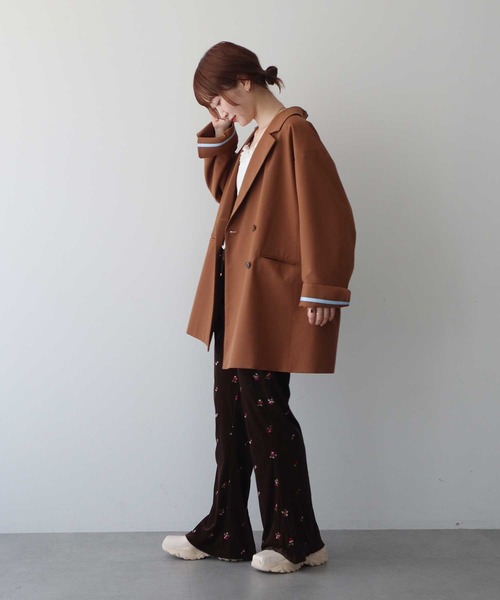 earth music&ecology（アースミュージックアンドエコロジー）の「BIGジャケット（テーラードジャケット・レディース・ライトブラウン/ブラウン系その他4/ブラック・FREE）」の15枚目の写真