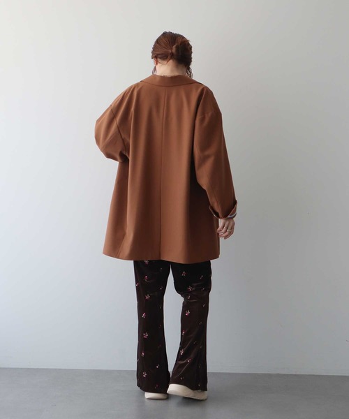 earth music&ecology（アースミュージックアンドエコロジー）の「BIGジャケット（テーラードジャケット・レディース・ライトブラウン/ブラウン系その他4/ブラック・FREE）」の16枚目の写真