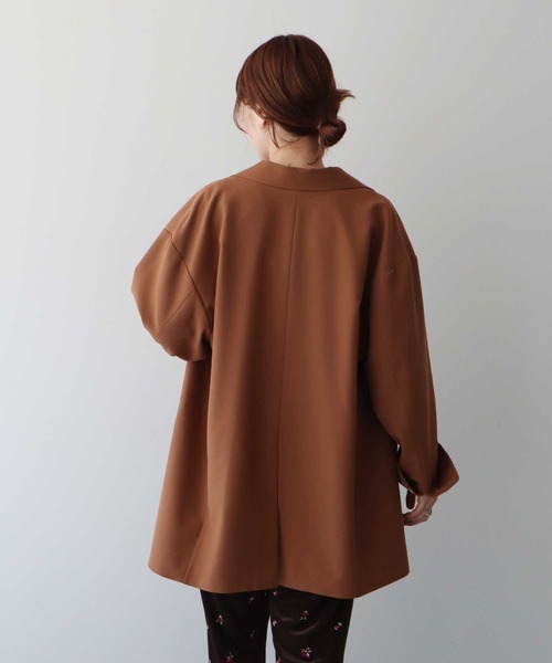 earth music&ecology（アースミュージックアンドエコロジー）の「BIGジャケット（テーラードジャケット・レディース・ライトブラウン/ブラウン系その他4/ブラック・FREE）」の13枚目の写真