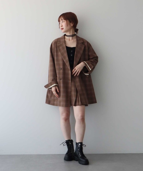 earth music&ecology（アースミュージックアンドエコロジー）の「BIGジャケット（テーラードジャケット・レディース・ライトブラウン/ブラウン系その他4/ブラック・FREE）」の21枚目の写真