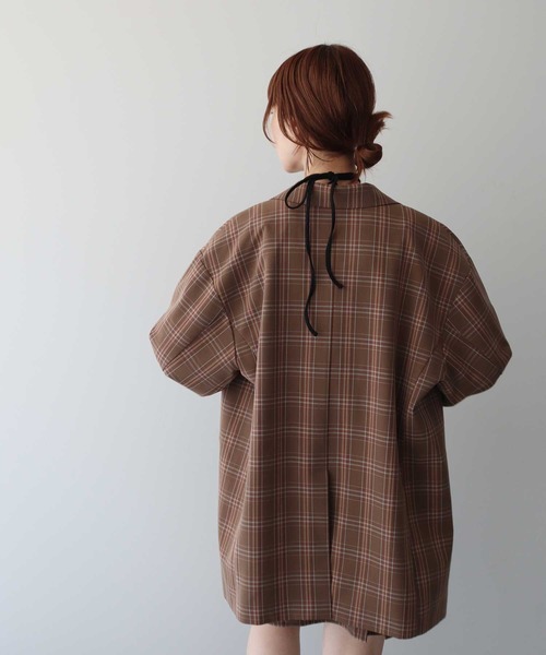 earth music&ecology（アースミュージックアンドエコロジー）の「BIGジャケット（テーラードジャケット・レディース・ライトブラウン/ブラウン系その他4/ブラック・FREE）」の20枚目の写真