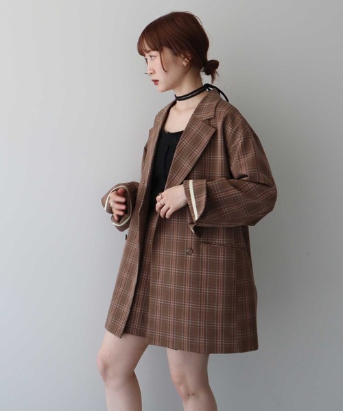 earth music&ecology（アースミュージックアンドエコロジー）の「BIGジャケット（テーラードジャケット・レディース・ライトブラウン/ブラウン系その他4/ブラック・FREE）」の19枚目の写真