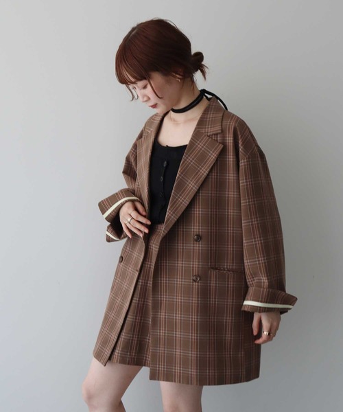 earth music&ecology（アースミュージックアンドエコロジー）の「BIGジャケット（テーラードジャケット・レディース・ライトブラウン/ブラウン系その他4/ブラック・FREE）」の18枚目の写真