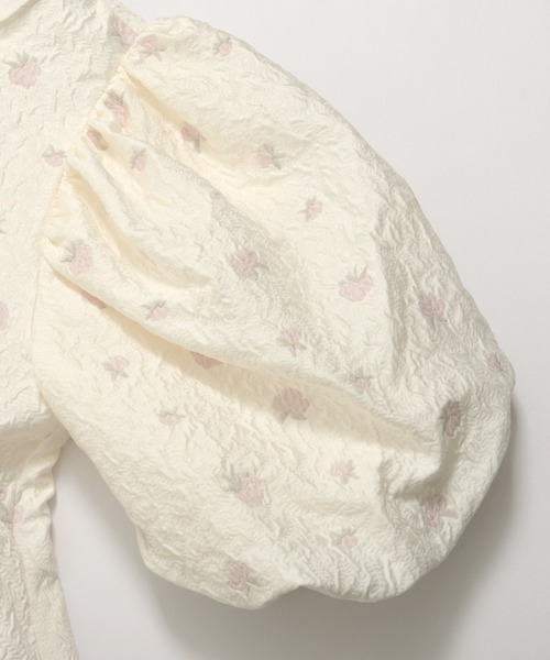 MERAKI（メラキ）の「ペプラムフラワーパフスリーブブラウス（シャツ/ブラウス・レディース・イエロー/ホワイト/アイボリー/ブルー・FREE）」の20枚目の写真