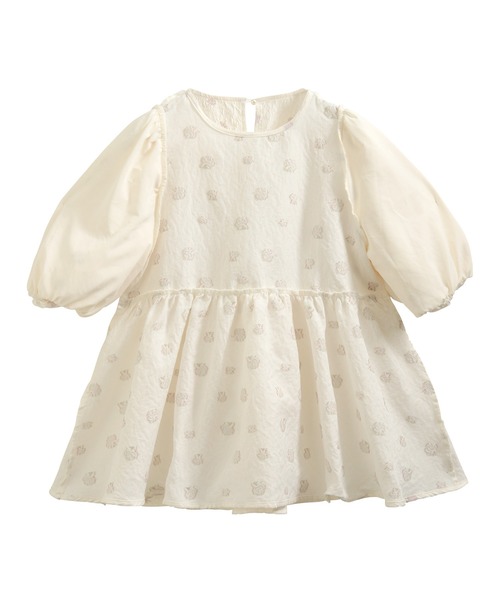 MERAKI（メラキ）の「ペプラムフラワーパフスリーブブラウス（シャツ/ブラウス・レディース・イエロー/ホワイト/アイボリー/ブルー・FREE）」の10枚目の写真