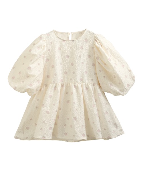 MERAKI（メラキ）の「ペプラムフラワーパフスリーブブラウス（シャツ/ブラウス・レディース・イエロー/ホワイト/アイボリー/ブルー・FREE）」の12枚目の写真