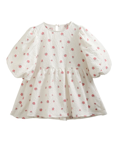 MERAKI（メラキ）の「ペプラムフラワーパフスリーブブラウス（シャツ/ブラウス・レディース・イエロー/ホワイト/アイボリー/ブルー・FREE）」の13枚目の写真