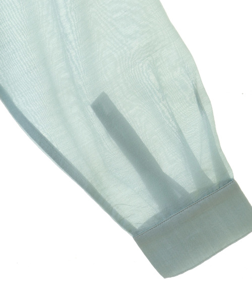 CONVERSE TOKYO（コンバーストウキョウ）の「BACK SLIT ORGANDY SHEER SHIRT（シャツ/ブラウス・レディース・ホワイト/ブラック/サックスブルー・FREE）」の10枚目の写真