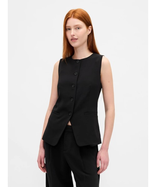 GAP(ギャップ)の「ハイネック ベスト(ベスト・レディース・ブラック・XS/L/XXS/S/M)」の1枚目の写真