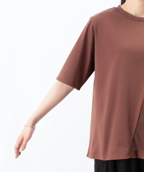 tシャツ LC/LLL アシメチュールフリルフライスプルオーバー レディース チュール2WAYプルオーバー 117748（シャツ/ブラウス）｜LEPSIM