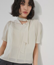 フォルド ボリューム袖 ブラウス 【手洗い可能】（シャツ/ブラウス