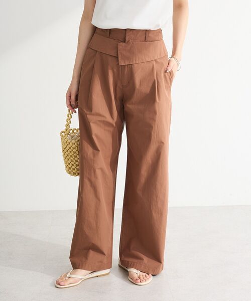 ELENCARE DUE(エレンカーレデュエ)の「・ELENCARE DUE ダブルウエストパンツ(その他パンツ・レディース・ブラウン/チャコールグレー/ベージュ・FREE)」の2枚目の写真