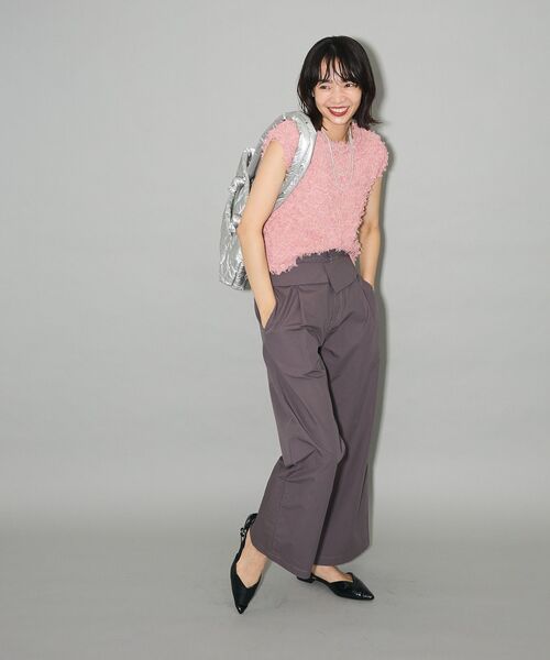 ELENCARE DUE(エレンカーレデュエ)の「・ELENCARE DUE ダブルウエストパンツ(その他パンツ・レディース・ブラウン/チャコールグレー/ベージュ・FREE)」の13枚目の写真