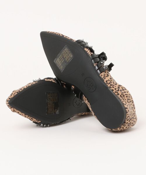 ASH(アッシュ)の「アッシュ【BRENDHA】スタッズベルトアニマル柄フラットパンプス ポインテッドトゥ バレエシューズ 1.5cmヒール(パンプス・レディース・アニマル・36/35/39/38/37)」の8枚目の写真