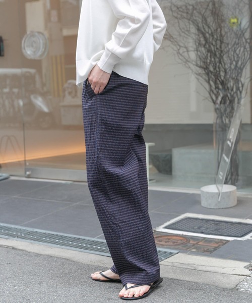 FORK&SPOON(フォークアンドスプーン)の「FORK&SPOON サッカーチェックイージーパンツ(その他パンツ・レディース・グレー系その他/ブラウン系その他・1/2)」の4枚目の写真